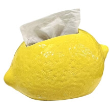 Ceramic Lemon Tissue Box Desktop Decoration Tissue Storage Box Modern Napkin Tissue Holder Home Decoration Accessories