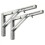 Heavy Duty 2PCS Triangle Folding Angle Shelf Bracket Stainless Steel Shelf Bracket for Table Work Bench Wall Mounted 1