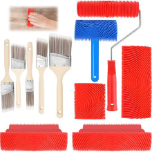11pcs Wood Graining Tool Set,Wood Grain Tool 7" Faux Wood Grain Roller Wood Grain Painting Tool,for Wall Room Decoration