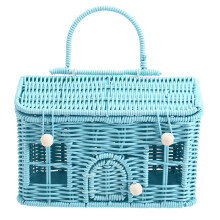 1 Boîte Cadeau en Rotin en Forme de Maison pour Mariages, Anniversaires, Demoiselles D'Honneur et Paniers Tressés Vintage