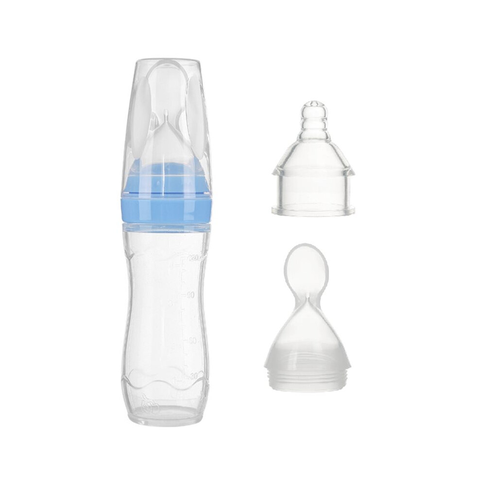 Silicone Soft Spoon Tip Rice Cereal Bottle, Silicone Baby Bottle Squeeze Spoon, Children's Food Supplement Bottle Tauoh