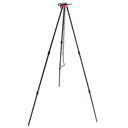 Camping Bonfire Portable Triangle Support Camping Bonfire Frame Picnic Campfire Cooking Pot Hanging Chain Support Rack