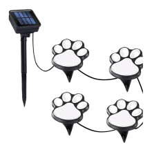 Lot de 4 Lampes Solaires LED à Griffes, Étanches, pour Jardin ou Enfouissement, Lumière Blanche