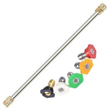 5000PSI High Pressure Washer Extension Rod - 17Inch Stainless Steel with M22 Thread and 1/4inch Quick Connect