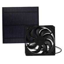 Ventilateur D'Extraction Solaire 6 V 6 W Étanche, -Ventilateur pour Chenil, Poulailler, Serre, Toiture, Panneau Solaire