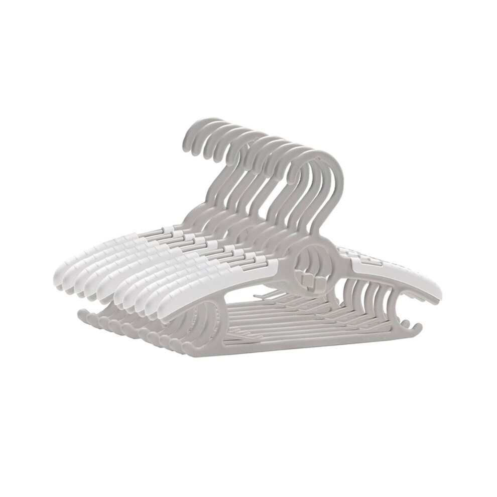 Adjustable Baby Hangers, 11inch-14.5inch Non-Slip Kids Hangers, Space Saving Plastic Hanger for Nursery Closet 10 Pack