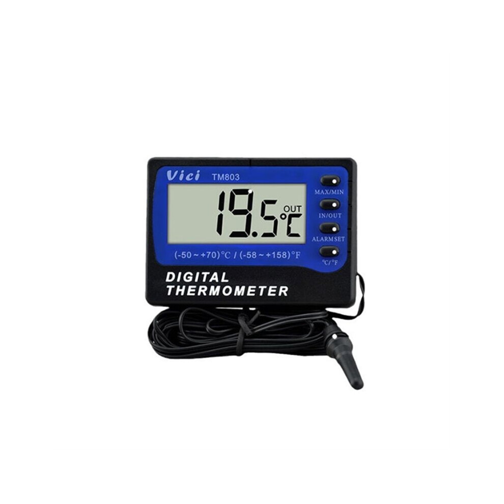 Exogio Vici Tm803 Digital Refrigerator Thermometer Aquarium Thermometer Fish Tank Water Temperature Meter High/Low Temperature Alarm