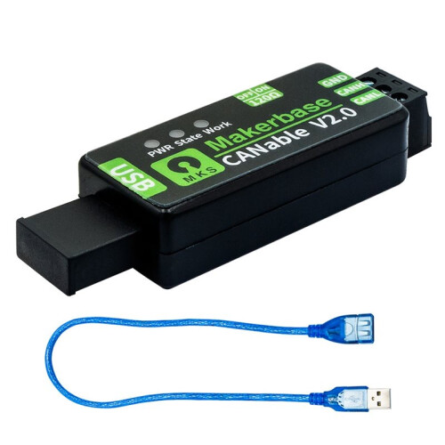 Makerbase Adaptateur de Module USB Vers CAN CANable 2.0, Analyseur CANFD, Slcan SocketCAN, CANdleLight Klipper V2.0 S