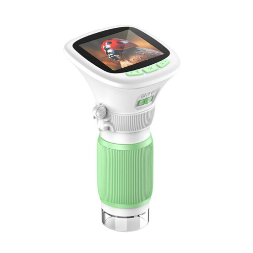 Children'S Handheld Microscope with Rotating Focus and 2.4inch High-Definition Screen for Outdoor Science Microscope A