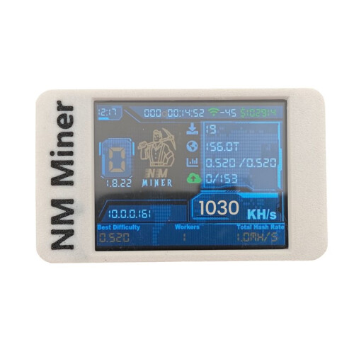 NerdMiner PRO NMMiner 1030KH/S BTC Minerador Solo de Bitcoin e Criptomoedas para Loterias com Tela Colorida de 2,8 Polegadas