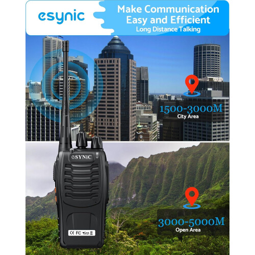 Pacote com 2 rádios GM-30GMRS de 5W, longo alcance, compatíveis com NOAA, com repetidor e cabo — compatíveis com Chirp 2
