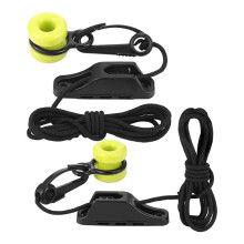 2 Pcs Downrigger Weight Retriever Fairlead Cleat with Cord for Trolling and Deep-Sea Fishing