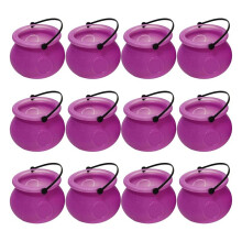 12pcs Cauldron with Handle Halloween Witch Cauldron Halloween Pot Candy Holder for Halloween