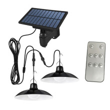 Lampada A Sospensione Solare per Esterni, Lampada A LED Impermeabile per Esterni, Lampadario A Doppia Testa, Decorazioni per Capannoni e Stanze da