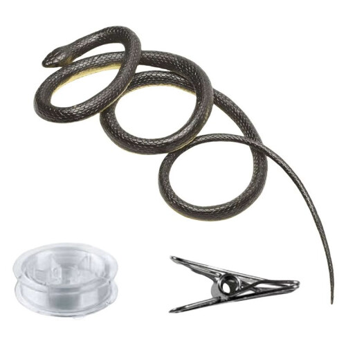 Snake  A String Prank Props with String and Clip Fake Snake Prank Props Realistic Rubber Snake for Teasing Friends 1