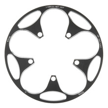 VXM Aluminium-Kettenblattschutz 110BCD 48-52T Mountainbike-Kurbelgarniturschutz CNC-Gefräst Schwarz