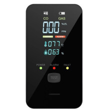 4-in-1 CO Detectors & Combustible Gas Detector,Carbon Detectors Plug in Natural Gas Leak Detector with Temperature(EU),B