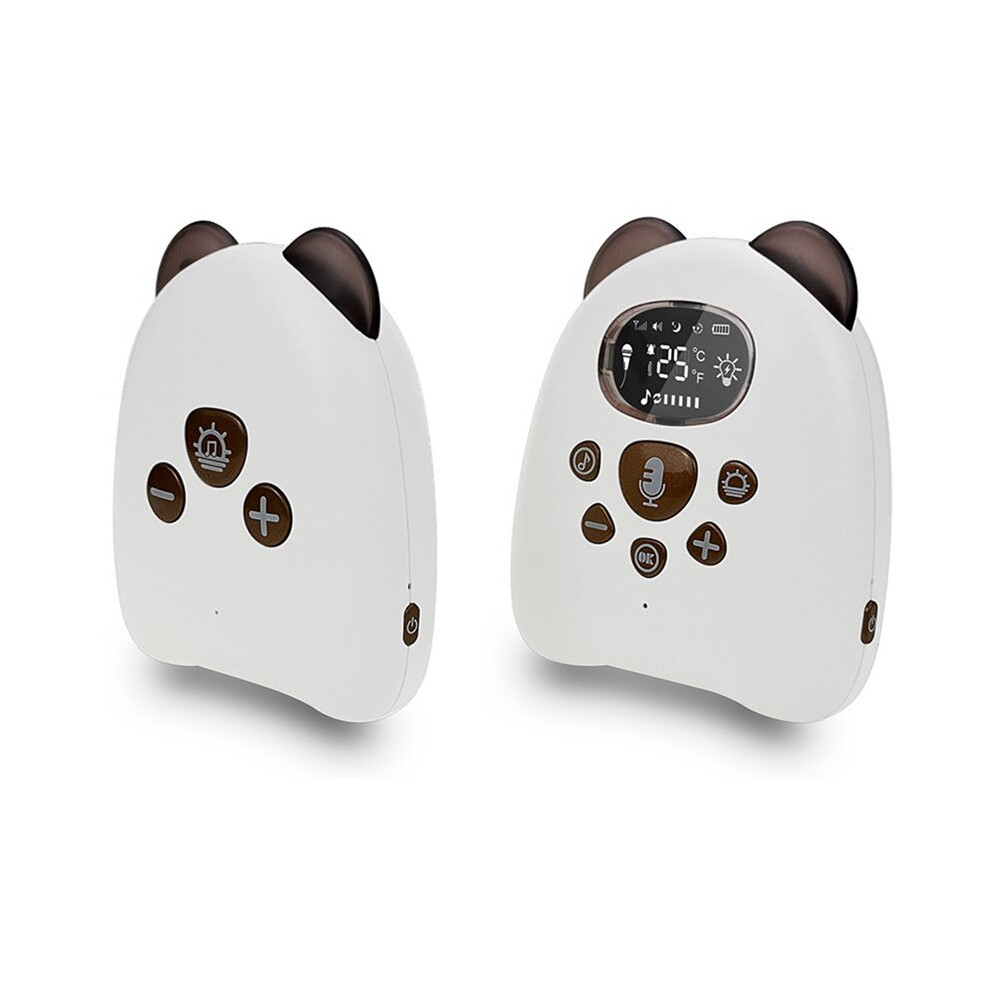 2.4GHz Wireless Baby Monitor Small Portable Two-Way Audio Function Intercom Rechargeable Battery EU Plug