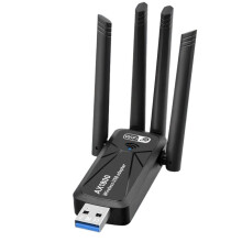 AX1800 WiFi6 Wireless USB Adapter USB3.0 1800Mbps Wireless LAN Network Receiver 2.4GHz 5GHz Dual Band with 4xAntennas