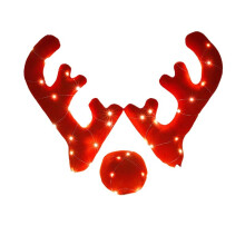 Cadena de Luces Navideñas con Forma de Astas para Decoración de Coche, Accesorio para Camioneta, SUV, Alce.