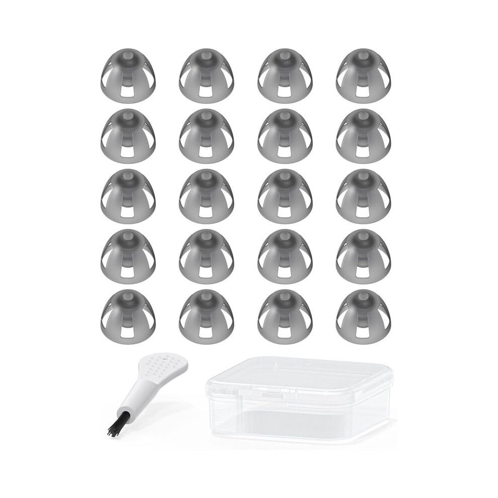 Resound Compatible Hearing Aid Domes Open Smokey Ear Tips Replacement 8mm (Medium 20pcs Pack)