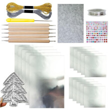 15Pcs Foil Paper Art Foils Sheet - Gold/Silver Foils Sheets, Decorative Metal Sheet Embossing Tools Silver
