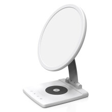 Lampada per Terapia Della Luce, Caricabatterie Wireless, 3000-6500K, 10000 Lux, Lampada Happy Sunlight, Lampada per Trattamento SAD, Timer