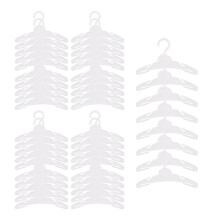 48 Pcs Dog Clothes Hangers 7 Inch Wide Non-Slip Plastic Pet Clothes Hangers Pet Clothing Holder Coat Hanger White