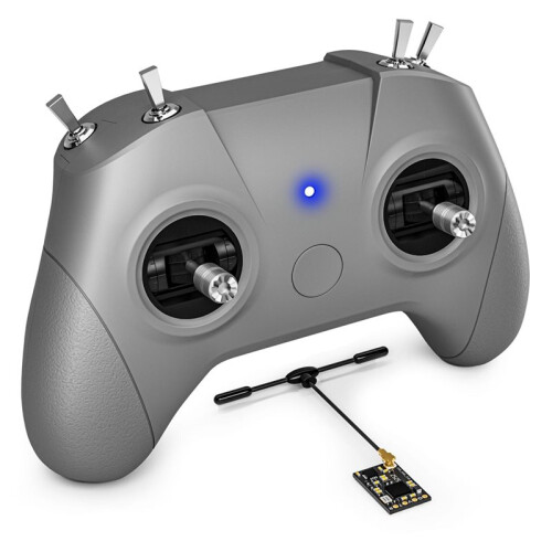 C8 FPV Remote Control Handle with ELRS Receiver Support Liftoff/DRL for RC Fixed Wing FPV Drones Robot Car Boat