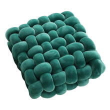 Almohadas de Nudo Cuadradas de Felpa, Suaves y Decorativas, para Sofá, Sala de Estar, Dormitorio, Sofá, Color Verde.