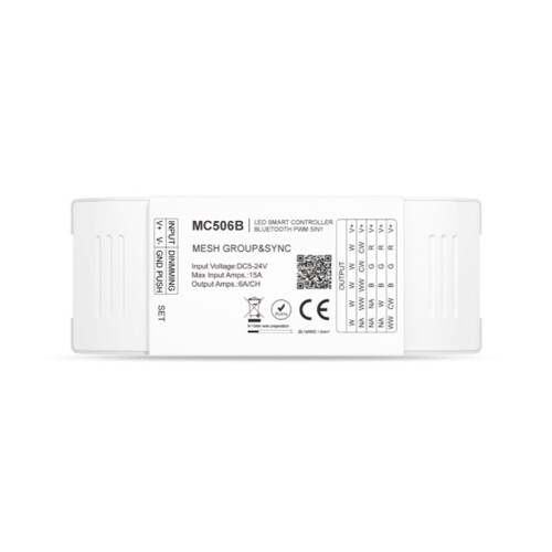 5 in 1 Tuya Controller  LED Dimmer Press Terminal 2.4G RF Remote  Life APP Control RGBCW Strip Light MC506B