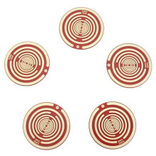 5PCS Polarization  Disk MWO Optical Disk Multi-Wave Oscillator Ornaments Lakhovsky  Disc Pendant Red
