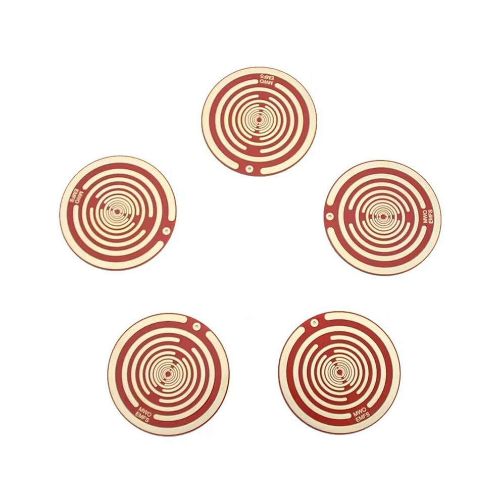 Red 5Pcs Polarization Disk Mwo Optical Disk Multi-Wave Oscillator Ornaments Lakhovsky Disc Pendant