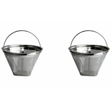 2Pcs Reusable Coffee Filter Basket,for  and  Coffee Maker Machines Brewers Filter Replacement