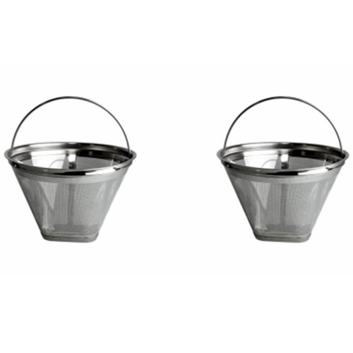 2Pcs Reusable Coffee Filter Basket,for  and  Coffee Maker Machines Brewers Filter Replacement