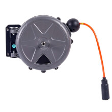 Carrete de Manguera de Rebobinado Automático de 10 M para Trabajo Pesado con Montaje en Pared Compatible con Agua/Aire para Uso Industrial y