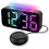 RGB Night Light LED Clock with Mood Light 2 with Digital Night Light Clock Bell USB Power 1