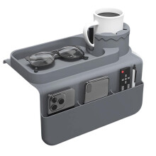 Porta-Copos para o Braço Do Sofá, Organizador de Sofá com Bolsos Laterais, Bandeja Porta-Copos de Silicone para Sofá, Ideal para Guardar Controles
