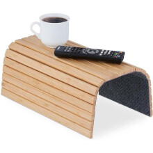 Tavolino da Divano con Vassoio, per Bracciolo del Divano, con Clip, Portabicchieri Pieghevole, Antiscivolo, per Soggiorno, Accessori HomeGoods