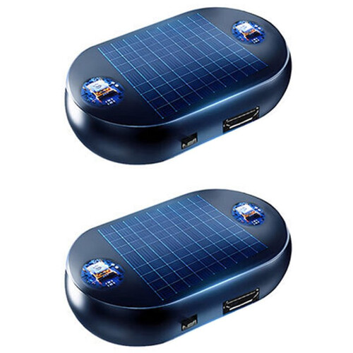 2pcs Anti-Freeze Electromagnetic Car Snow Removal Device, Portable Solar Electromagnetic Molecular Interference Freeze
