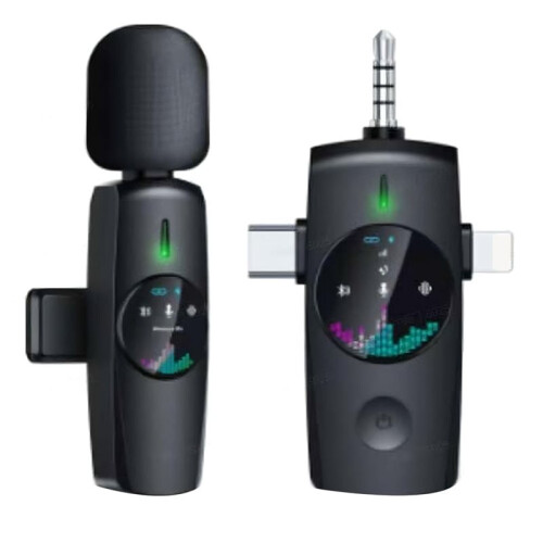 Wireless Lavalier Microphone System, 2 Channel, Omnidirectional, USB,RF  for DSLR, Cameras, Live Streaming Vlog