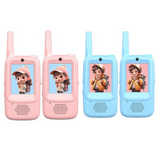 Children'S Video Intercom 2inch Screen Front Rear Dual Cameras Support Voice Changing Cartoon Intercom Gift for Kids