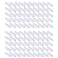 Conjunto de 80 Suportes para Placas com Base Adesiva, Versáteis para Balcões e Armazéns.