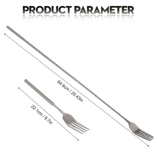 Telescopic BBQ Fork Stainless Steel8.7-25.4Inch 2