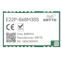 EBYTE Módulo Sem Fio SX1262 LoRa Spread Spectrum Série E22P com PA+LNA+SWA Integrados, Proteção ESD, 30dBm, 12KM, SPI, 868MHz