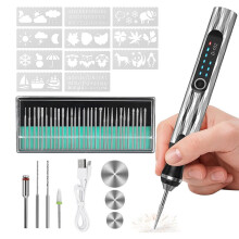 Outil de Gravure Rotatif Avancé avec Batterie Rechargeable USB, 37 Accessoires et 3 Vitesses pour une Création Polyvalente