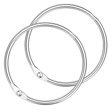 80Pcs 2 Inch Silver Loose Leaf Binder Book Rings, Nickel Plated for School, Home, or Office Use