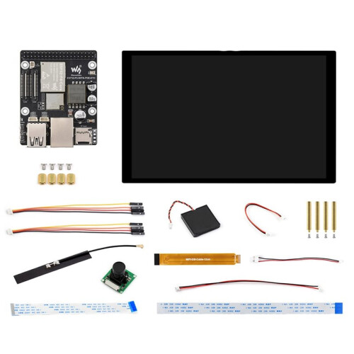 Waveshare ESP32-P4 POE AI Development Board RISC-V MCU PoE Module with Speaker+Cam +Touchscreen Support Wi-Fi 6