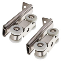 2pcs 4-Wheel Stainless Steel Hanging Wheel for Sliding Doors in Kitchen Cabinets Wardrobe Sliding Door(Wheel 23mm/0.9")