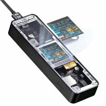 6 in-1 USB C Hub with -Compatible 4K@60Hz, Gigabit Ethernet, 100w PD Power Delivery for Black